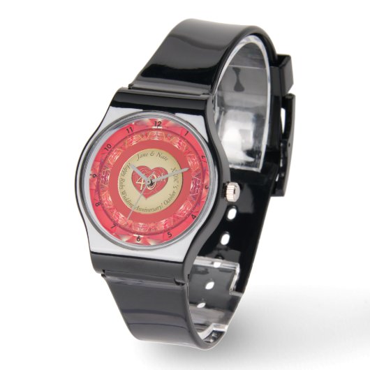 Montre 40e anniversaire de rubis (Angle)