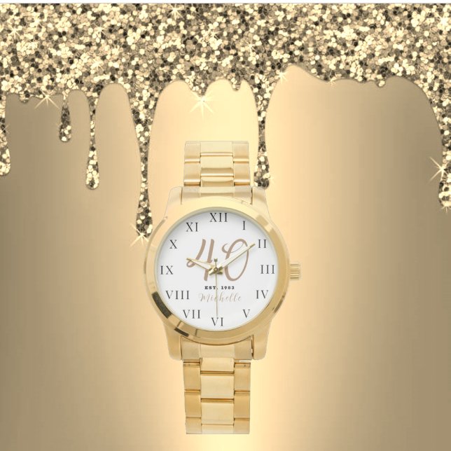 Montre 40e anniversaire pour son quarante Gold Girly Eleg (Créateur téléchargé)