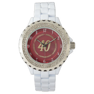 Montre 40e anniversaire sceau de cire rouge