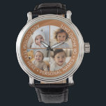 Montre 4 Collage photo avec courbure Texte personnalisé a<br><div class="desc">Ajoutez 4 photos et du texte pour faire une conservation spéciale pour un ami ou un événement familial. La bordure et l'arrière - plan peuvent être changés dans la zone de conception avancée. Utilisez vos photos Instagram carrés pour obtenir les meilleurs résultats ! POUR MODIFIER L'ARRIÈRE - PLAN - cliquez...</div>