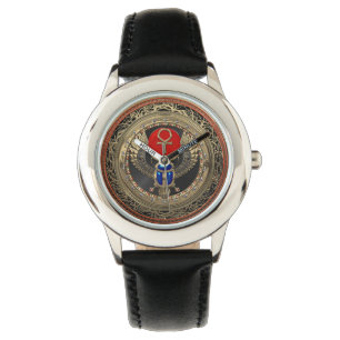 Montre [500] Scarabée à ailes par Egyptien sacré d'or