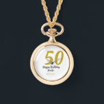 Montre 50e anniversaire ajouter nom date année noire modè<br><div class="desc">conception modifiable</div>