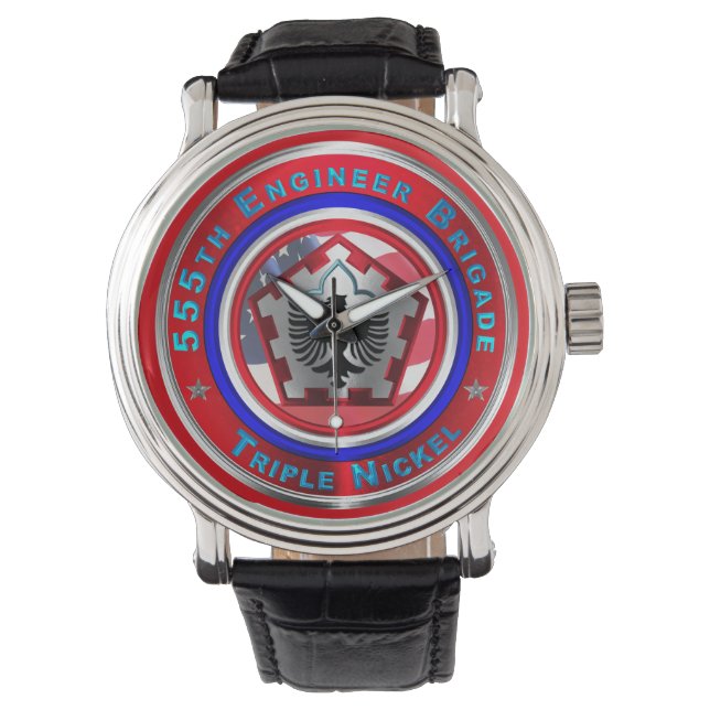 Montre 555e brigade du génie "Triple Nickel" (devant)