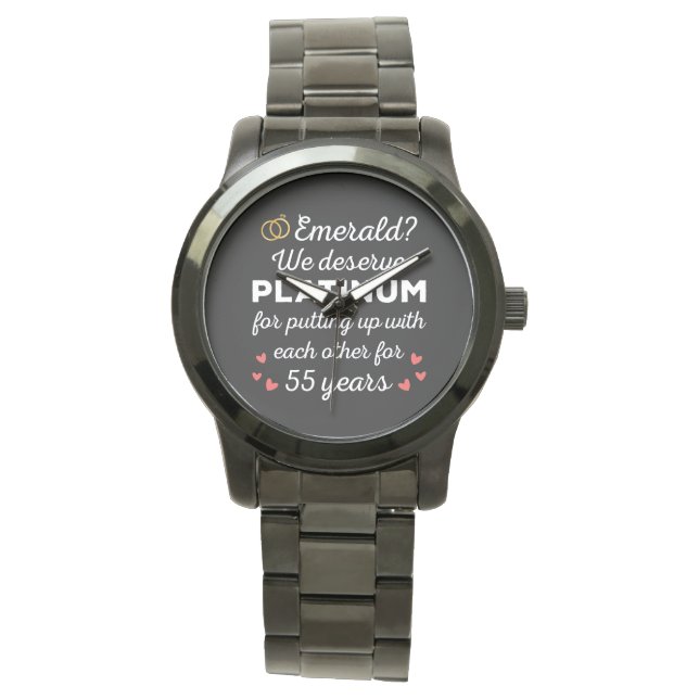 Montre 55e anniversaire du Mariage I - Emerald Funny Coup (devant)