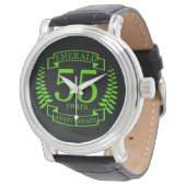 Montre 55e ANNIVERSAIRE Mariage EMERALD (Incliné)