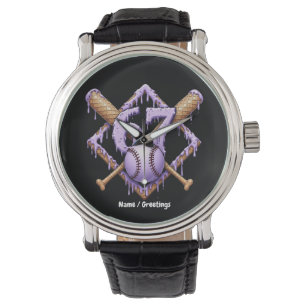 Montre 67 Ice Cream Drip Baseball Mème Drôle Retro Sport