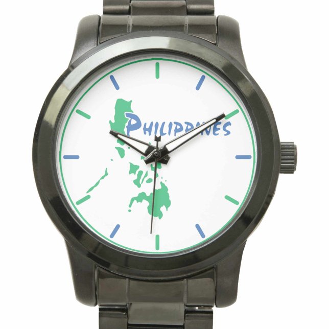 Montre à bracelet carte des Philippines (Créateur téléchargé)