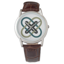 Montre à bracelet en cuir marron classique Interlo