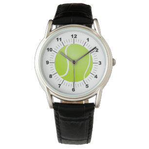 Montre à bracelet en cuir noir brun pour hommes