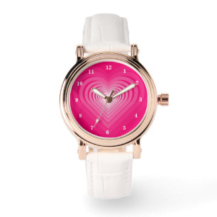 Montre à cœur rose