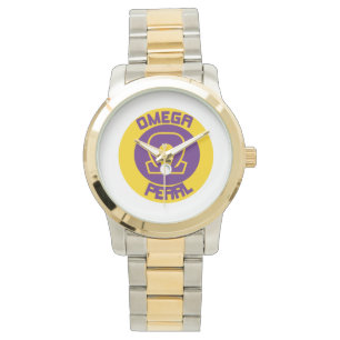 Montre à deux tons de perle d'Omega