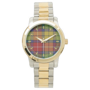 Montre à deux tons de tartan de Buchanan