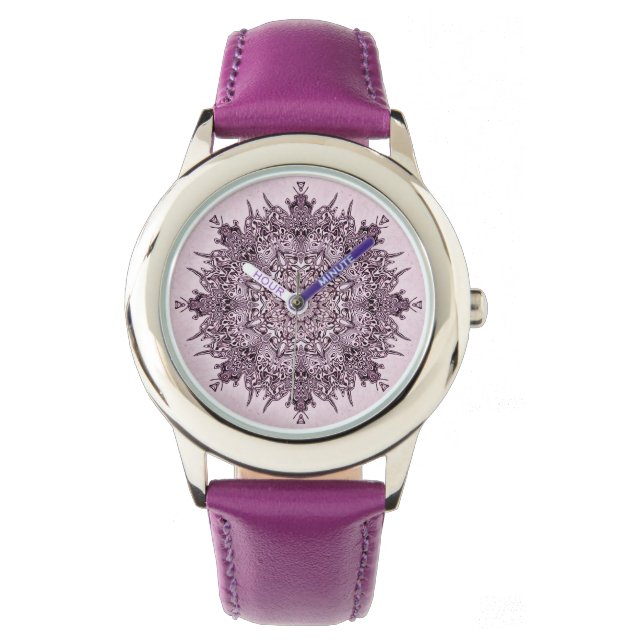 montre à fleur mandala (devant)