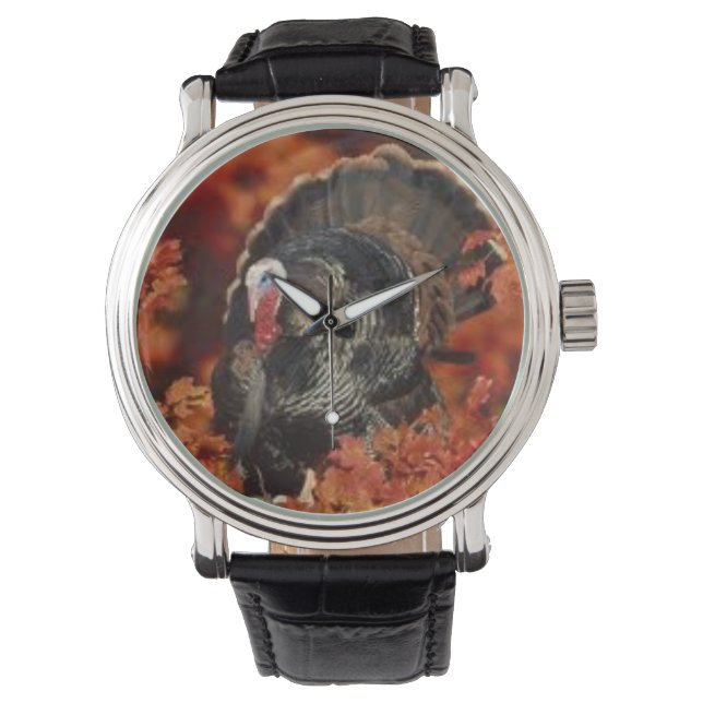 montre à main avec dinde tom sauvage (devant)