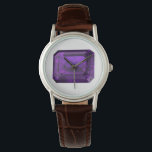 Montre à poignet d'améthyste octogone violet<br><div class="desc">Montre à poignet d'améthyste octogone violet</div>