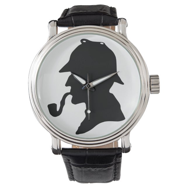 Montre à poignet Silhouette Sherlock Holmes (devant)