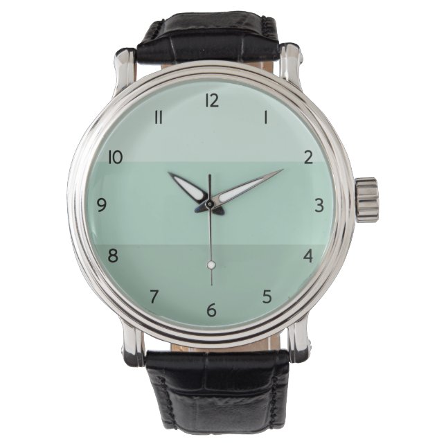 Montre à rayures Ombre Vert (devant)