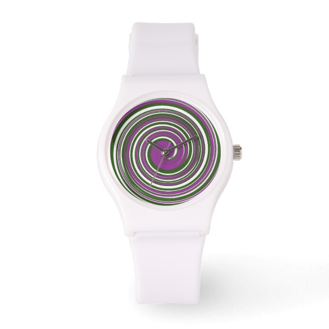 Montre à roue violette et verte (Recto)