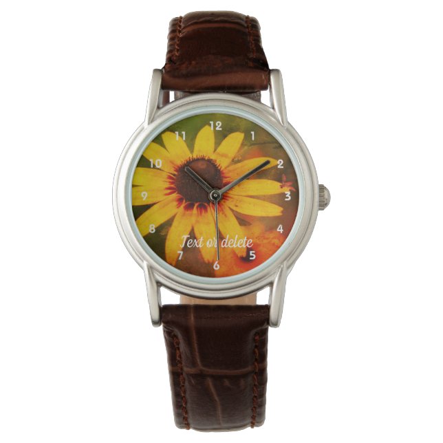 Montre Abee Sur Black Eyed Susan Flower Abstrait (devant)