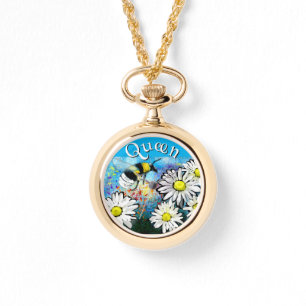 Montre Abeille Bourdon Fantaisiste dans des Marguerites P