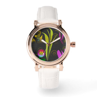Montre Abstract Floral with Spirals 1