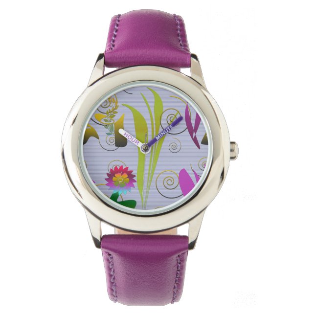 Montre Abstract Floral with Spirals 3 (devant)