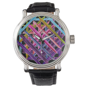 Montre Abstract Painting Colorful Paint Brush Strokes