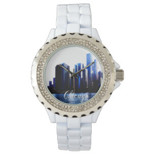 Montre Abstrait des effets de Downtown Chicago
