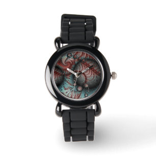 Montre Abstrait Imaginaire dynamique Fractal Art Brown Bl