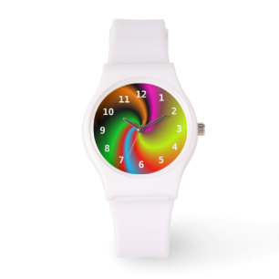 Montre Abstrait motif coloré moderne