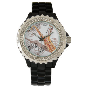 Montre abstraite de saxophone