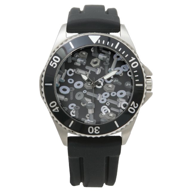 Montre - Acier Inoxydable classique - Nuts et boul (devant)