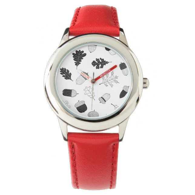 Montre Acorns et feuille (devant)