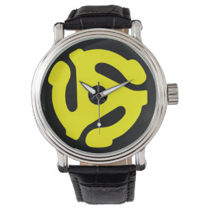 montre adaptateur 45 tr/min (jaune sur noir)