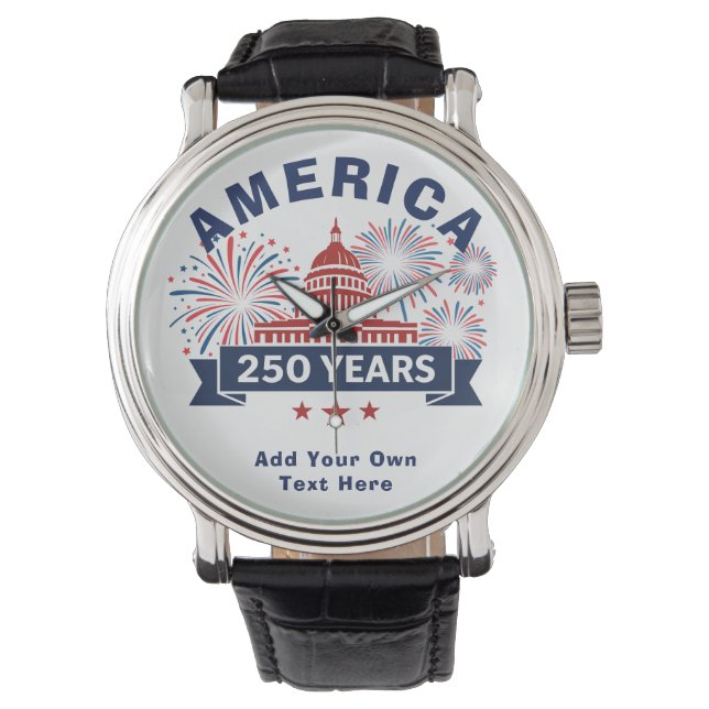 Montre Add Own Text America 250 White House Fireworks (devant)