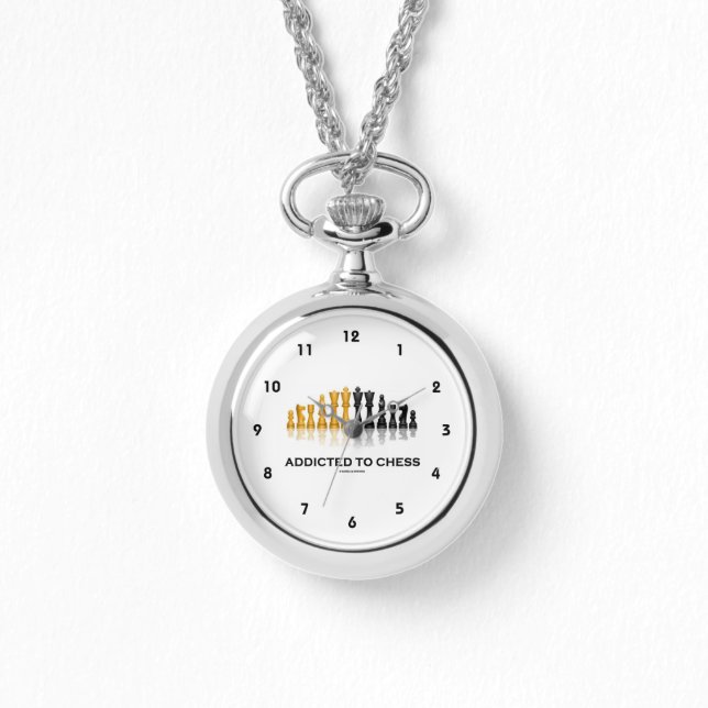 Montre Addicé Aux Échecs (Jeu D'Échecs Réfléchissant À L' (Recto)