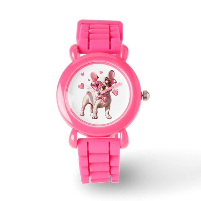 Montre Adorable French Bulldog Kids' Watch (Recto)