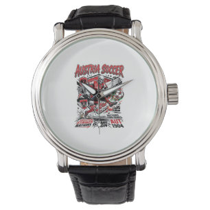 Montre Affiche de squelette de football d'Autriche Style
