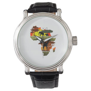 Montre Afrique Continent coucher de soleil Safari Nature