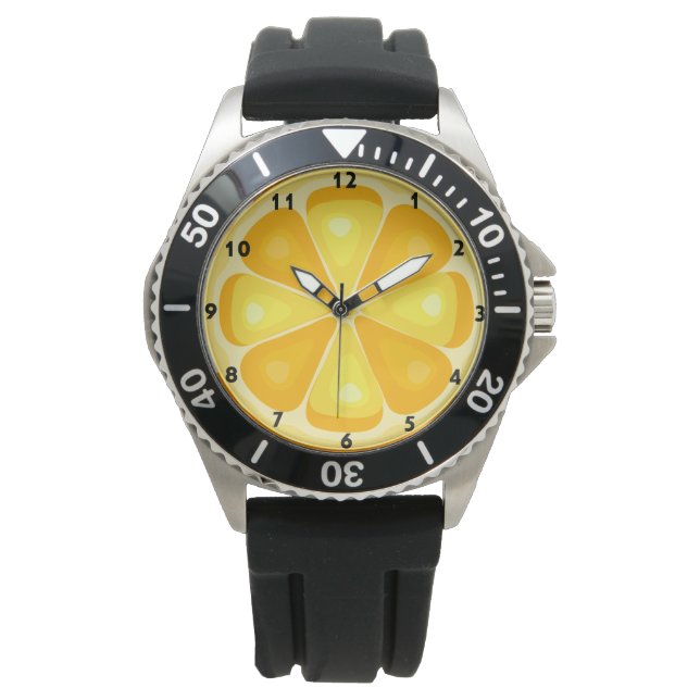 Montre Agrumes TROPICALES FRUITS D'ÉTÉ Citrons d'orange (devant)