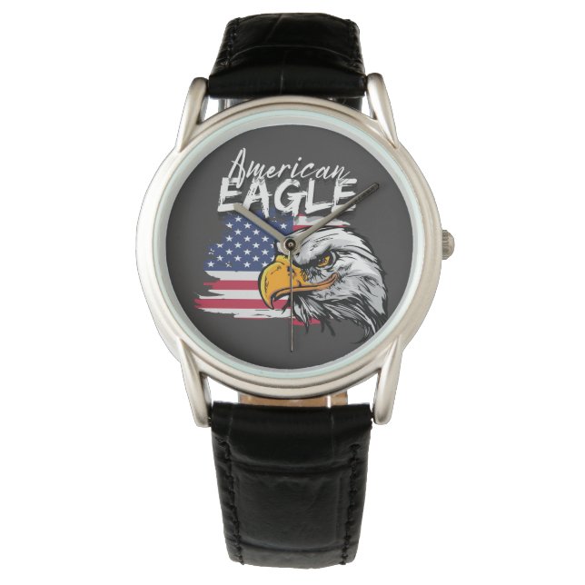 Montre Aigle avec drapeau américain (devant)