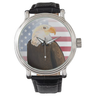 Montre Aigle avec drapeau américain