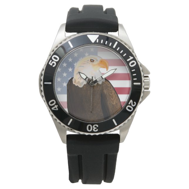 Montre Aigle avec drapeau américain (devant)
