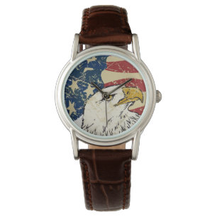 Montre Aigle et drapeau patriotiques