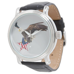 Montre Aigle royal drapeau américain