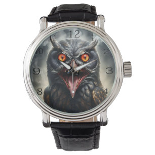 Montre "Ailes de cauchemar : le hibou vampire aux crocs"