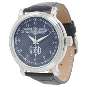 Montre Ailes du pilote aérien général Monogramme de bouss