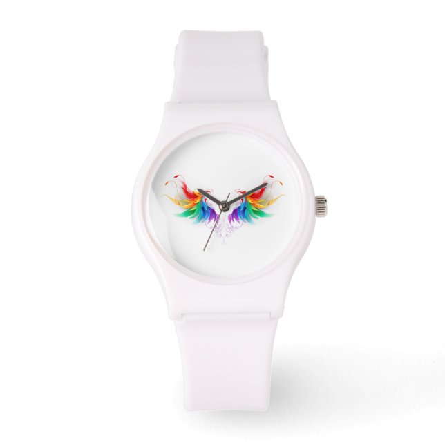 Montre Ailes fluffy arc-en-ciel (Recto)