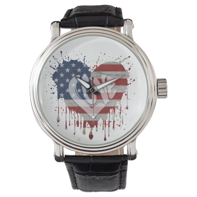 Montre Aime le drapeau américain (devant)