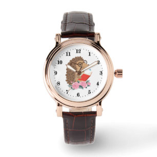 Montre aimer de lecture mignonne hérisson